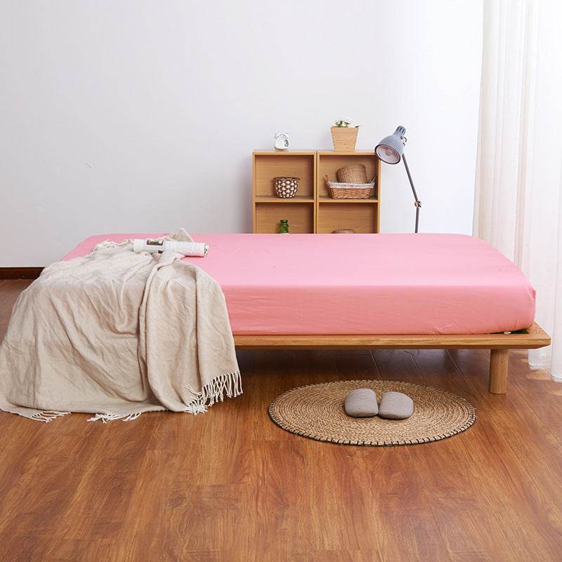 Encrypted pure color cotton beauty bedspread protection pad mattress cover - Mubimart