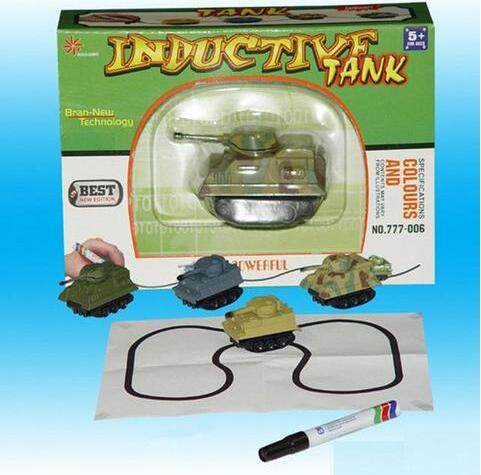 Engineering Vehicles Mini Magic Toy Truck Children's Inductive Truck Toys Figure Tank Car Pen Draw Lines Induction Rail Car - Mubimart