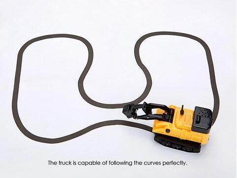 Engineering Vehicles Mini Magic Toy Truck Children's Inductive Truck Toys Figure Tank Car Pen Draw Lines Induction Rail Car - Mubimart
