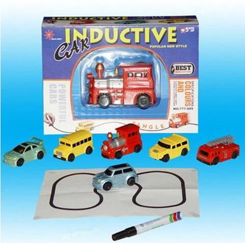 Engineering Vehicles Mini Magic Toy Truck Children's Inductive Truck Toys Figure Tank Car Pen Draw Lines Induction Rail Car - Mubimart -  