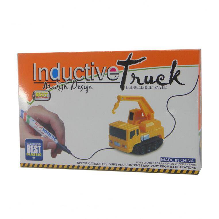 Engineering Vehicles Mini Magic Toy Truck Children's Inductive Truck Toys Figure Tank Car Pen Draw Lines Induction Rail Car - Mubimart