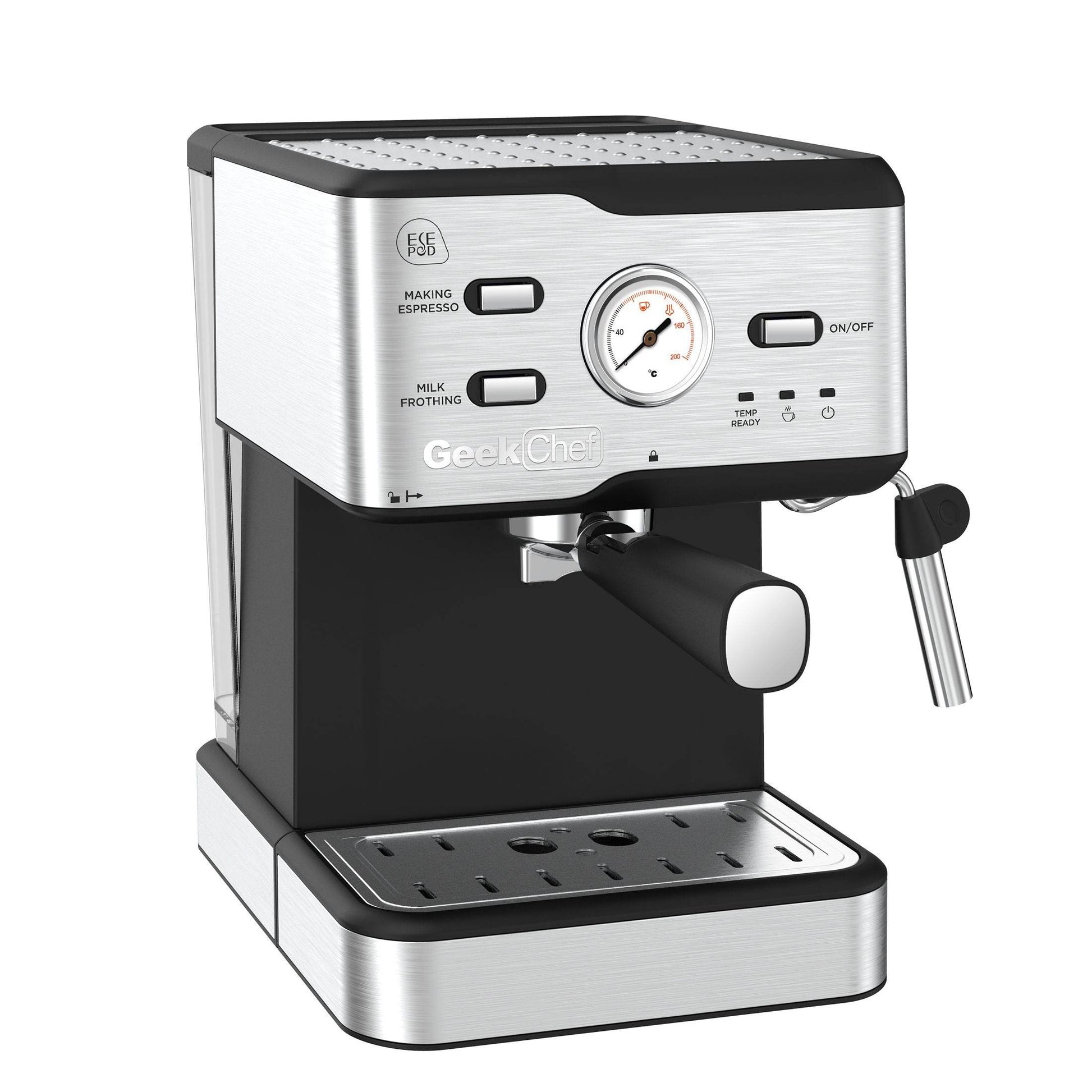 Espresso Machine 20 Bar Pressure Cappuccino Latte Maker Coffee Machine With ESE POD Filter&Milk Frother Steam Wand&thermometer, 1.5L Water Tank, Stainless Steel Espresso Ban On Amazon - Mubimart
