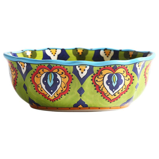 European And American Creative Ceramic Bowl, Salad Bowl, Dessert Bowl, Household Special-Shaped Bowl, New Style European Tableware, Large Fruit Bowl - Mubimart