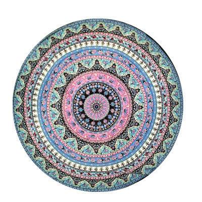European And American Style Beach Towel Wish Amazon Round Printed Beach Towel - Mubimart