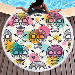 European And American Style Round Printed Beach Towel Manufacturers Spot Wholesale Custom Microfiber Round Printed Beach Towel - Mubimart - Beach towel sets 