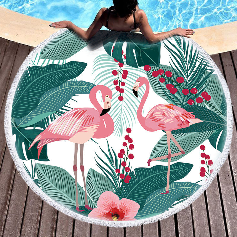 European And American Style Round Printed Beach Towel Manufacturers Spot Wholesale Custom Microfiber Round Printed Beach Towel - Mubimart -  