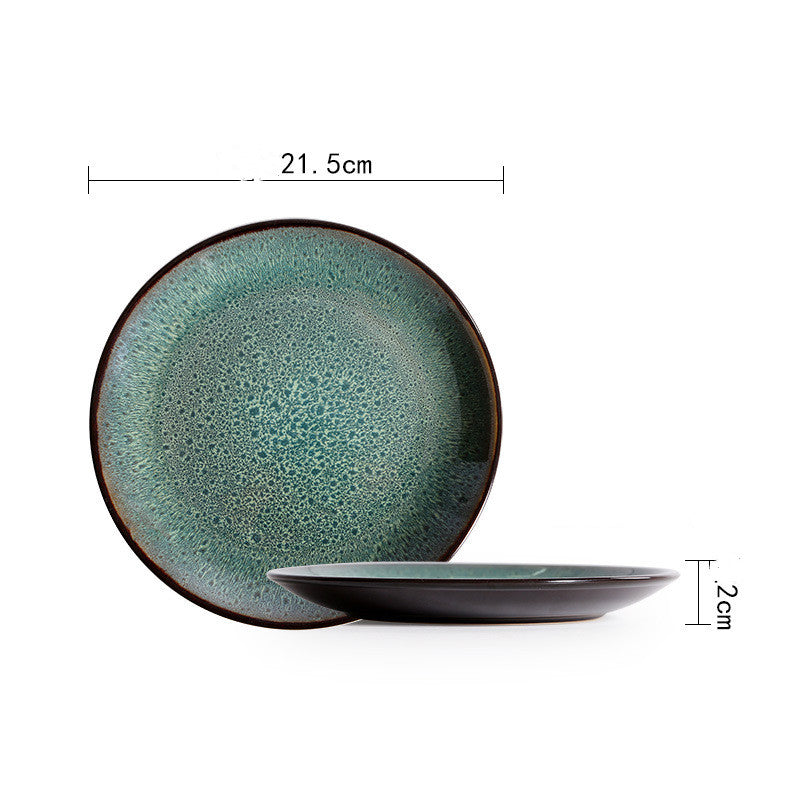 European Ceramic Plate Creative Western Steak Plate Pasta Plate Home Breakfast Plate - Mubimart -  