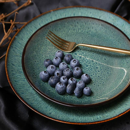 European Ceramic Plate Creative Western Steak Plate Pasta Plate Home Breakfast Plate - Mubimart