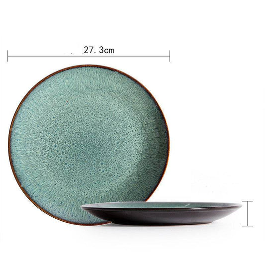 European Ceramic Plate Creative Western Steak Plate Pasta Plate Home Breakfast Plate - Mubimart