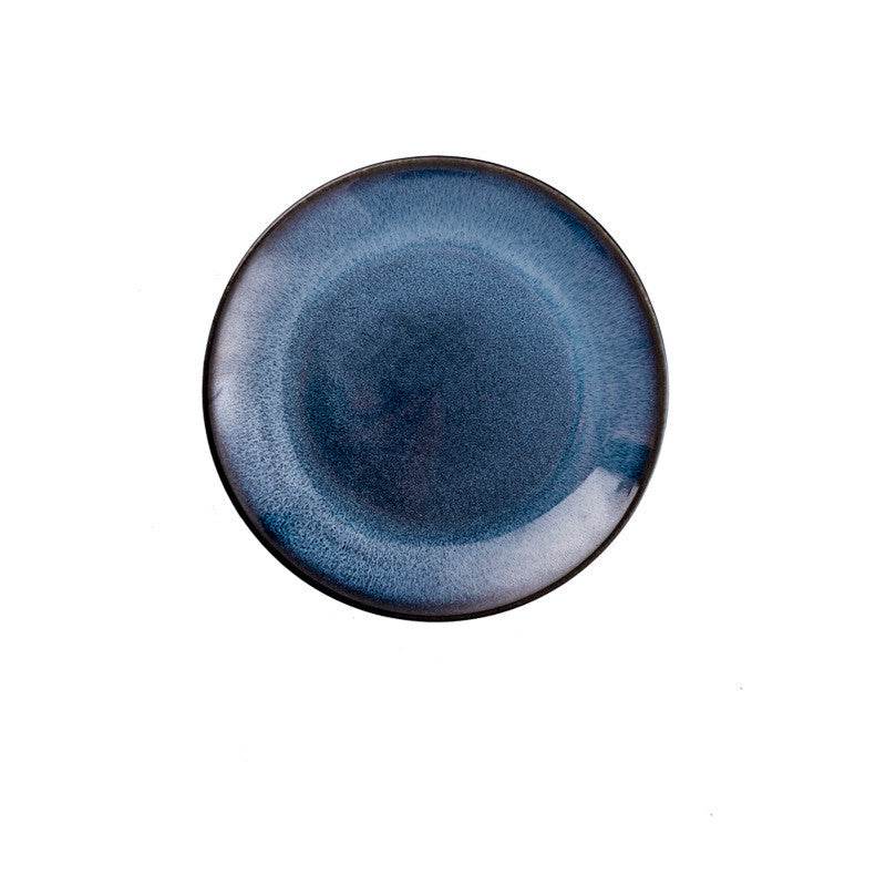 European-Style Ceramic Plate, Western Plate, Steak Plate, Disc Cake Plate, Pasta Plate, Breakfast Plate, Kiln Change Plate, Underglaze Tableware - Mubimart