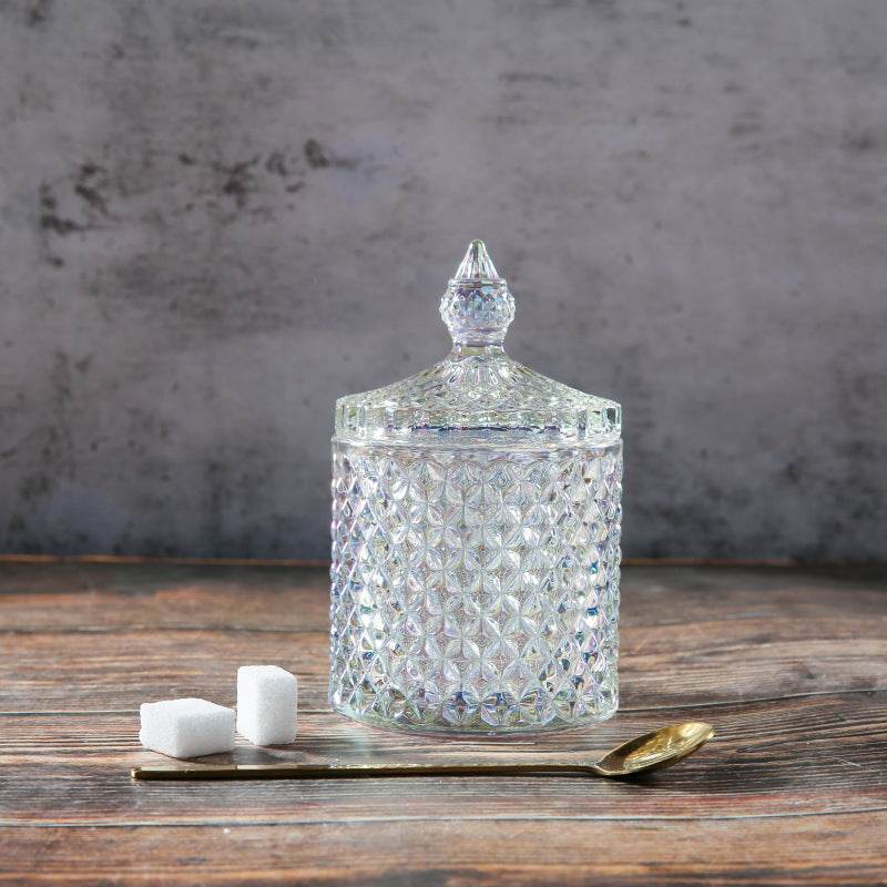 European Style Storage Jar Colorful Glass Candy Jar - Mubimart