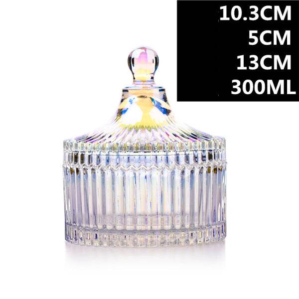 European Style Storage Jar Colorful Glass Candy Jar - Mubimart