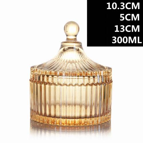 European Style Storage Jar Colorful Glass Candy Jar - Mubimart