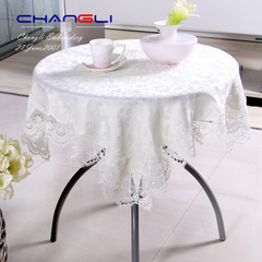 European fabric tablecloth tablecloth White cloth tablecloth tablecloth Lace round tablecloth cushion set - Mubimart -  