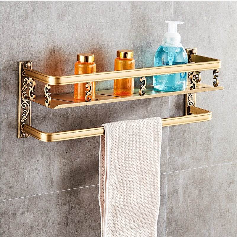 European style bathroom shelf double bathroom - Mubimart