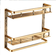 European style bathroom shelf double bathroom - Mubimart - Shower caddy 