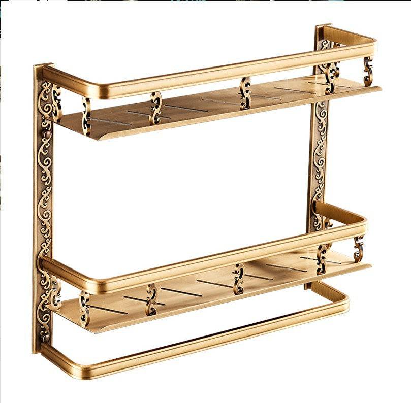 European style bathroom shelf double bathroom - Mubimart