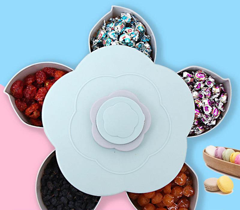 European style split petals rotating fruit box candy tray - Mubimart
