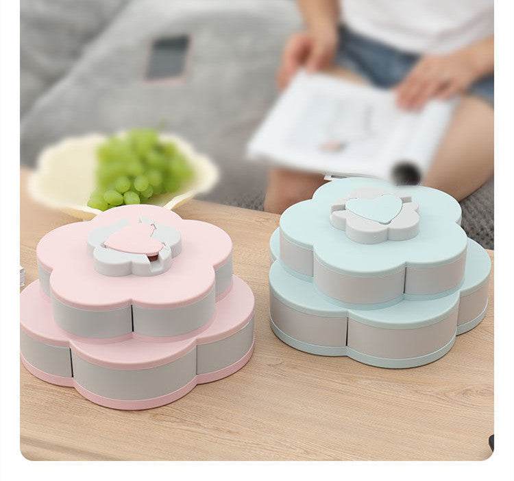 European style split petals rotating fruit box candy tray - Mubimart