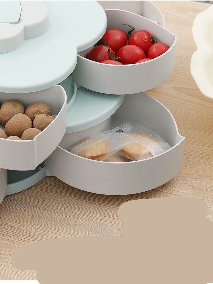 European style split petals rotating fruit box candy tray - Mubimart