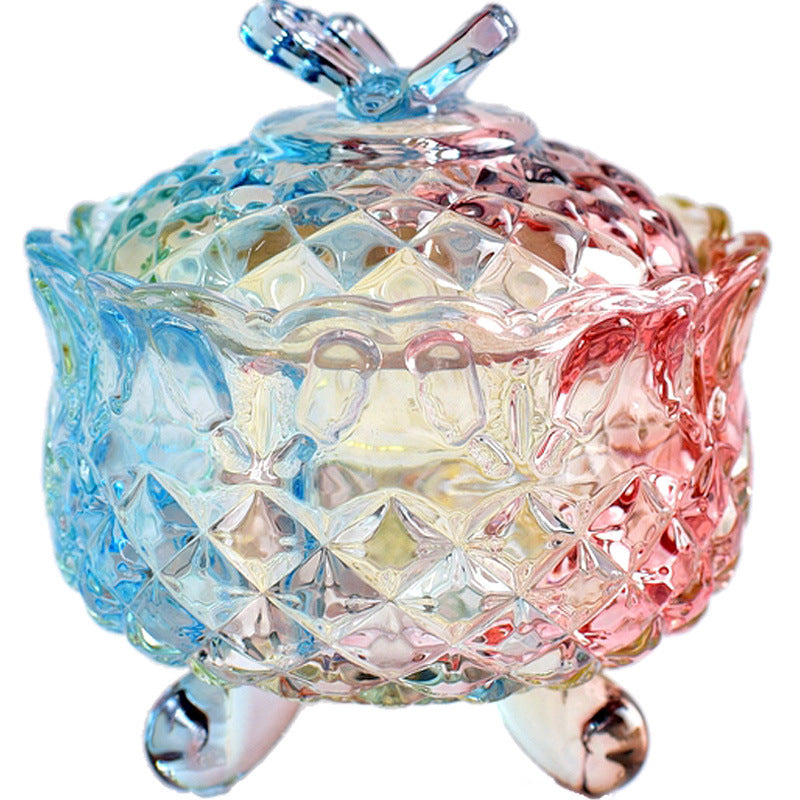 European style storage jar colorful glass candy jar - Mubimart -  