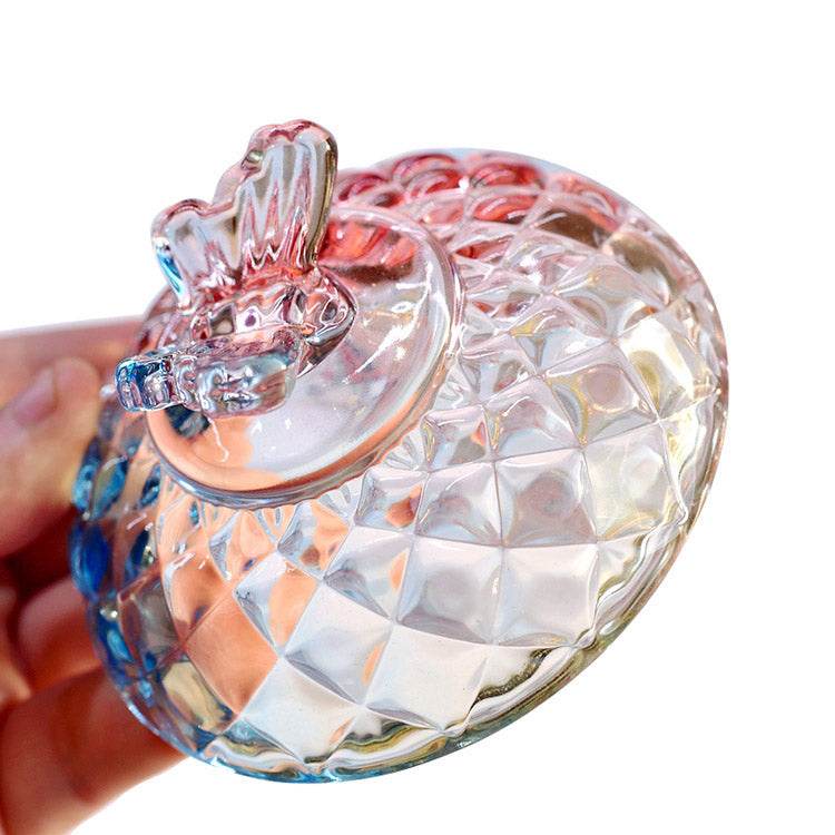 European style storage jar colorful glass candy jar - Mubimart