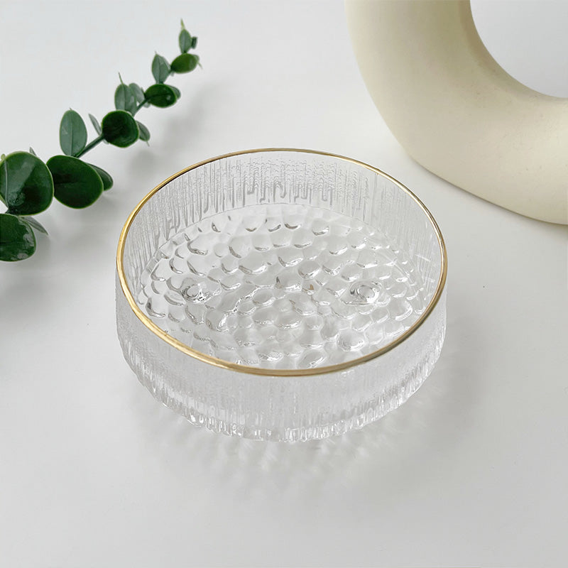 Exquisite Small Fruit Bowl Crystal Glass Sugar Water Bowl - Mubimart - Glass bowl 