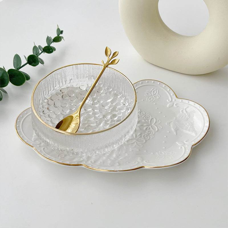 Exquisite Small Fruit Bowl Crystal Glass Sugar Water Bowl - Mubimart
