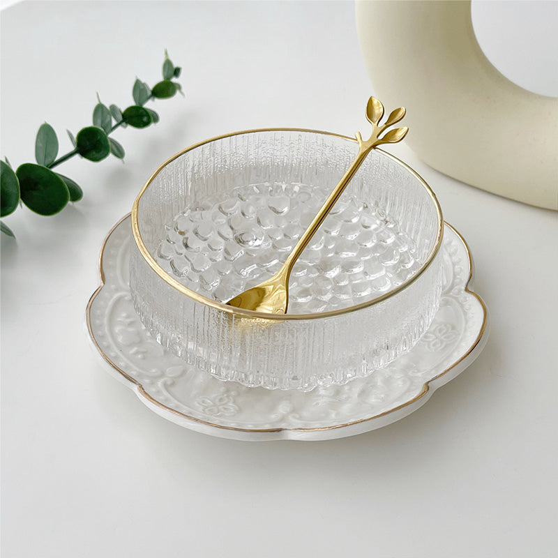 Exquisite Small Fruit Bowl Crystal Glass Sugar Water Bowl - Mubimart -  