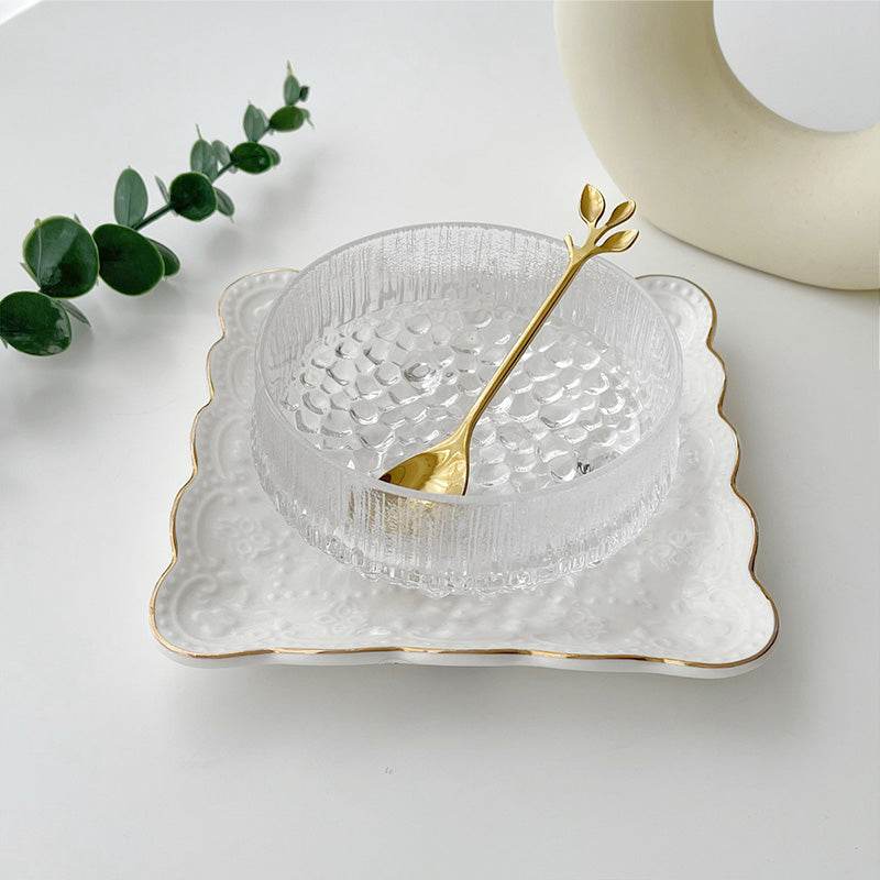 Exquisite Small Fruit Bowl Crystal Glass Sugar Water Bowl - Mubimart