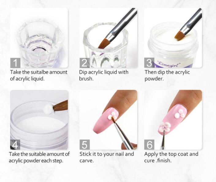 Extend Nail Art Crystal Powder Liquid Set - Mubimart -  