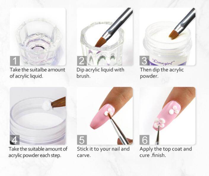 Extend Nail Art Crystal Powder Liquid Set - Mubimart