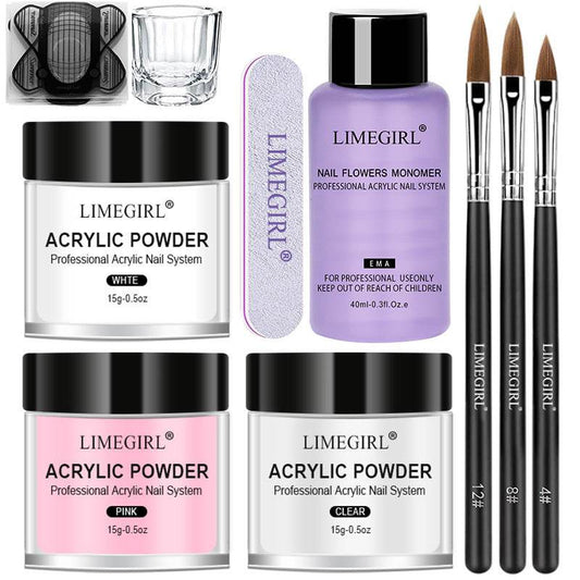 Extend Nail Art Crystal Powder Liquid Set - Mubimart