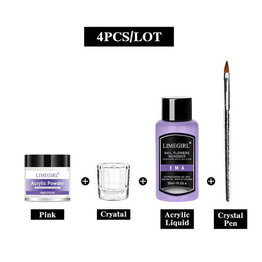 Extend Nail Art Crystal Powder Liquid Set - Mubimart