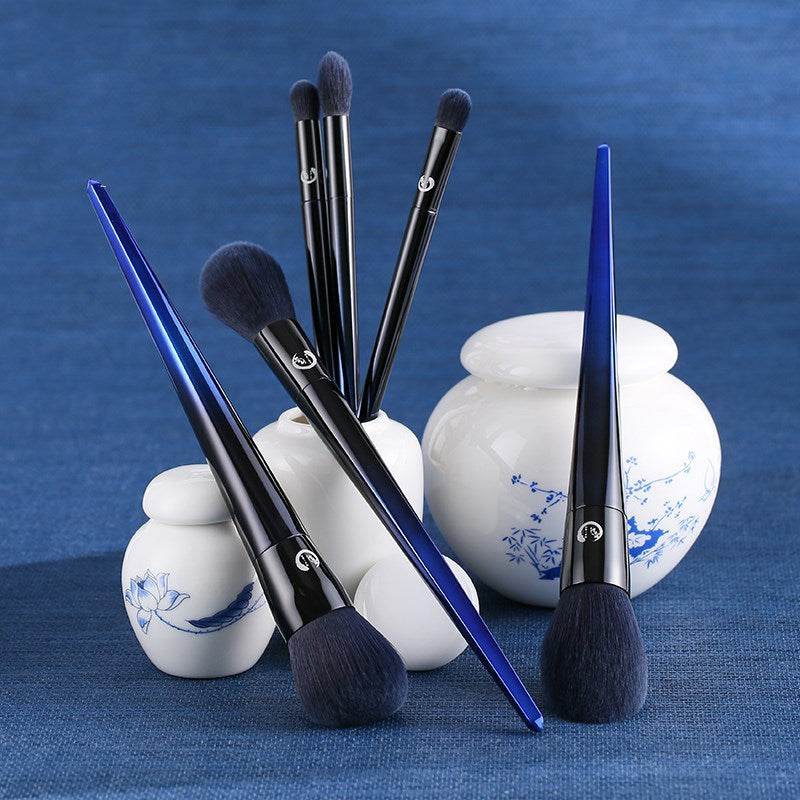 Eye and Face Loose Powder High Gloss Blush Smudge Makeup Brush Set - Mubimart