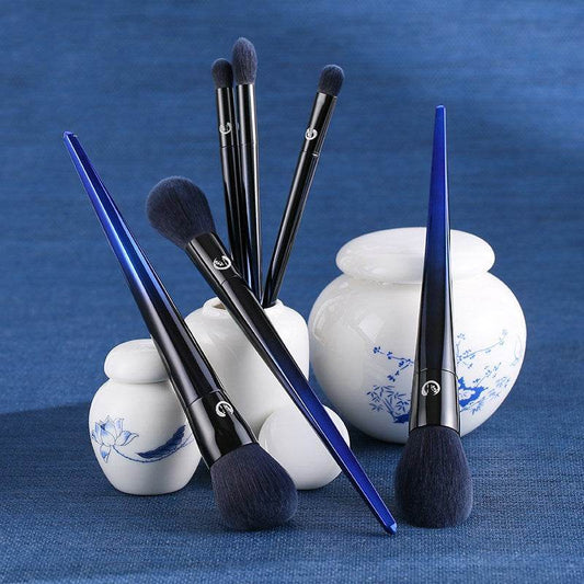 Eye and Face Loose Powder High Gloss Blush Smudge Makeup Brush Set - Mubimart