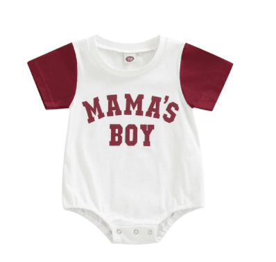 FOCUSNORM 3 Colors Baby Boys Summer Casual Romper 0-18M Letter Printed Short Sleeve Patchwork Jumpsuits - Mubimart