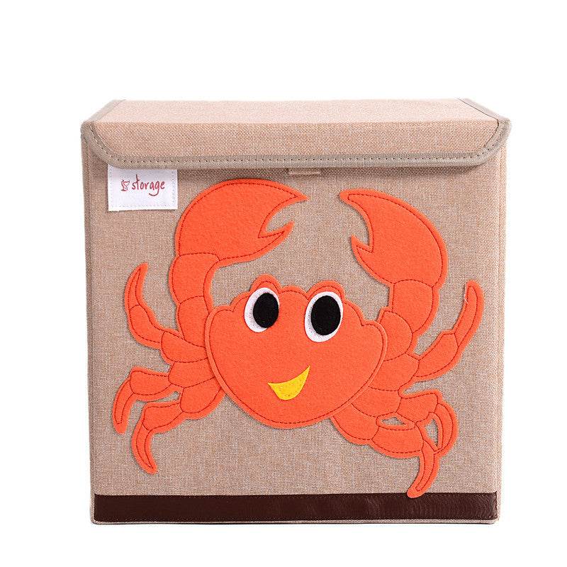 Fabric Children's Folding Toy Storage Box - Mubimart