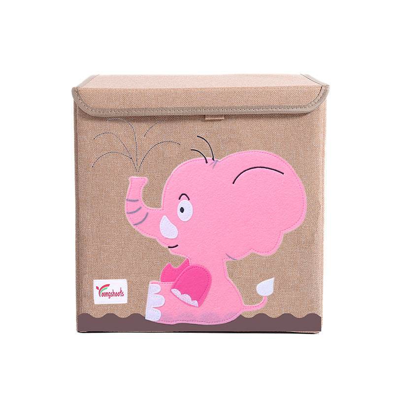 Fabric Children's Folding Toy Storage Box - Mubimart