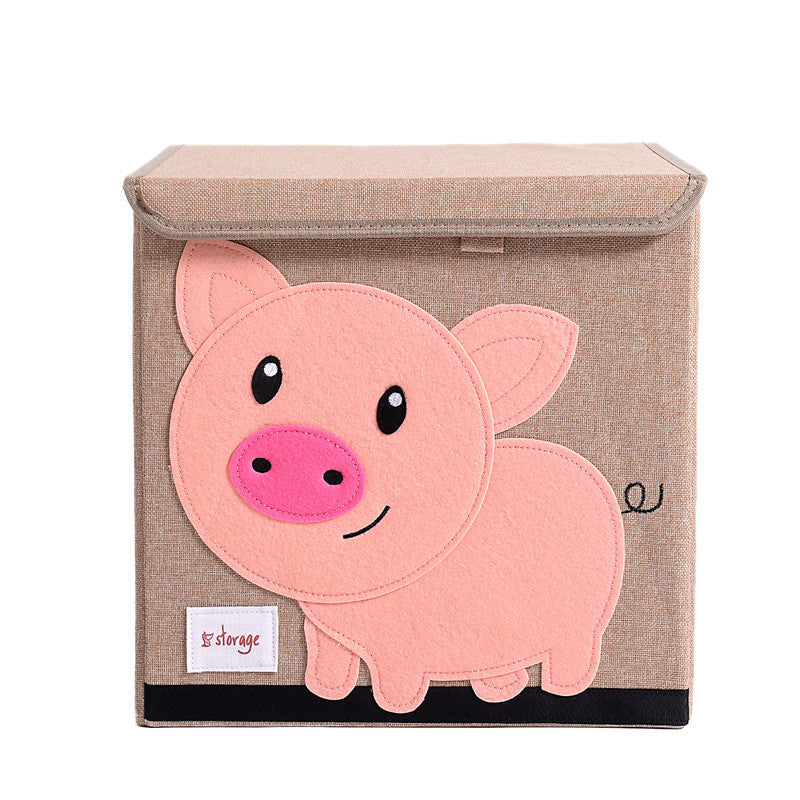 Fabric Children's Folding Toy Storage Box - Mubimart -  