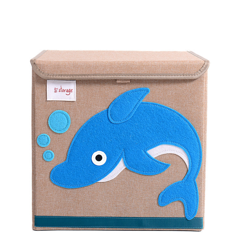 Fabric Children's Folding Toy Storage Box - Mubimart -  