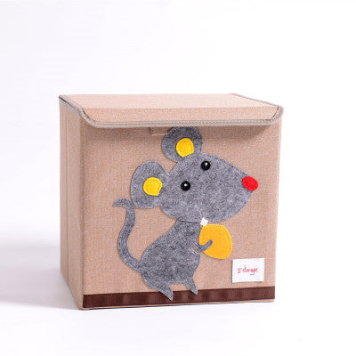 Fabric Children's Folding Toy Storage Box - Mubimart -  