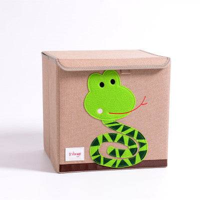 Fabric Children's Folding Toy Storage Box - Mubimart