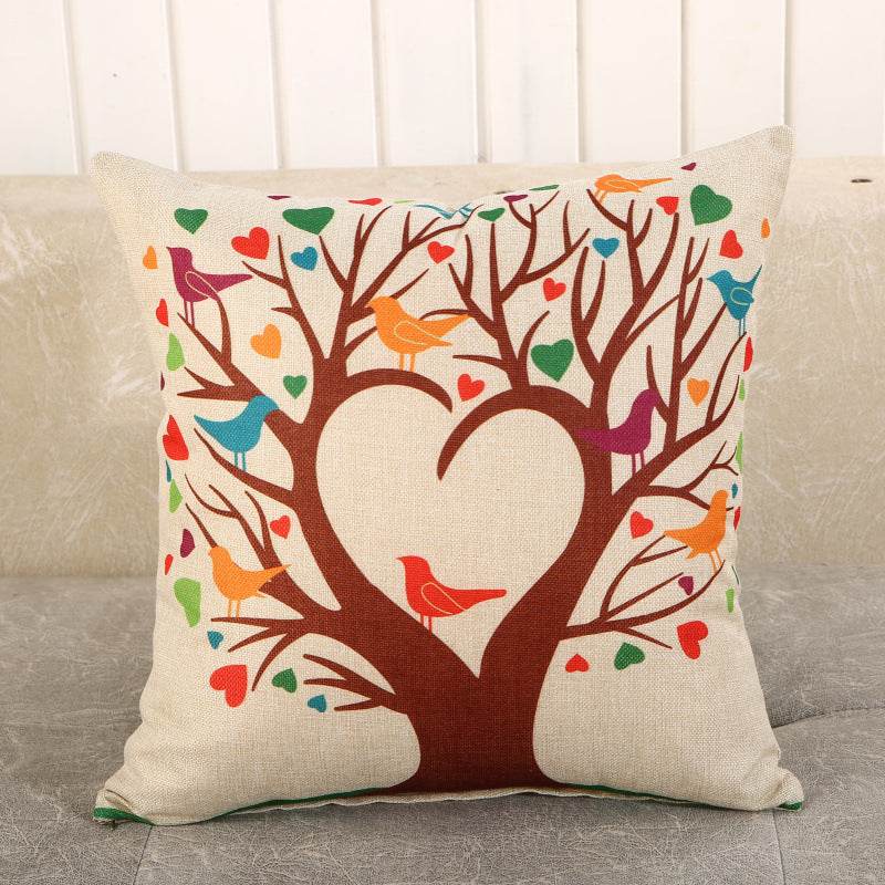 Fabric Decoration Supplies Car Gift Linen Printed Pillows Bedside Cushion Couch Pillow - Mubimart