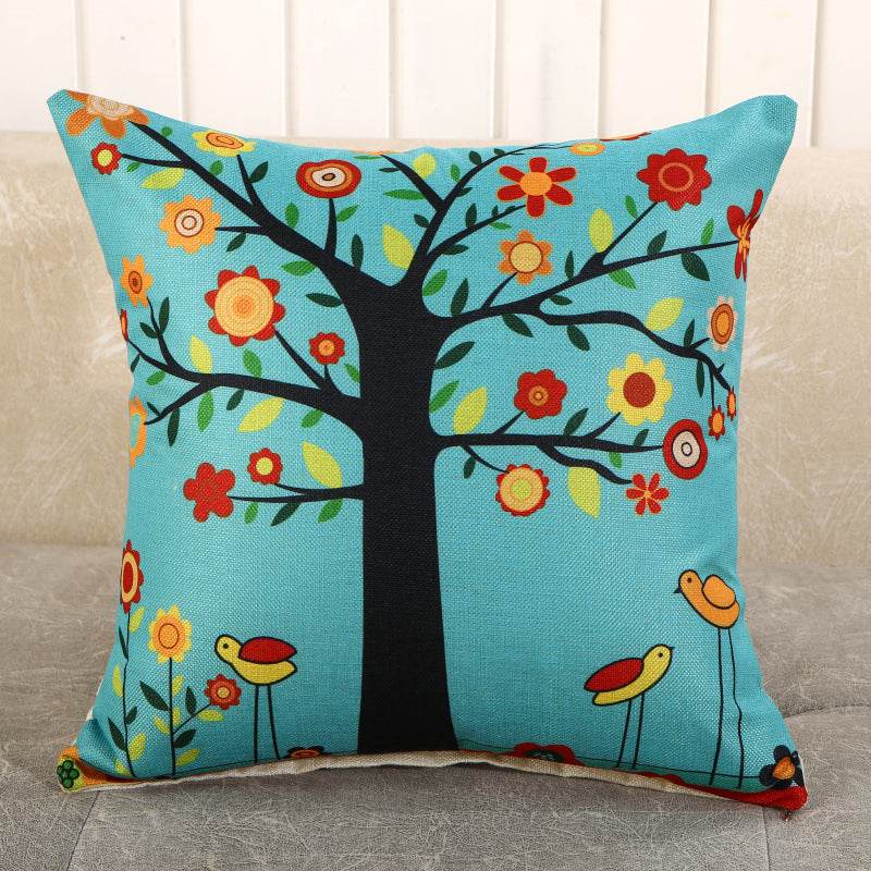 Fabric Decoration Supplies Car Gift Linen Printed Pillows Bedside Cushion Couch Pillow - Mubimart