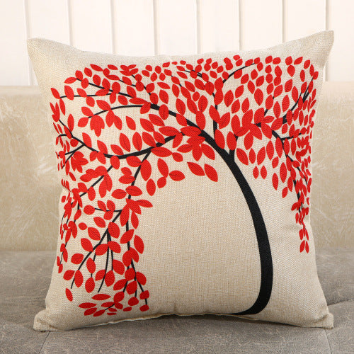 Fabric Decoration Supplies Car Gift Linen Printed Pillows Bedside Cushion Couch Pillow - Mubimart -  