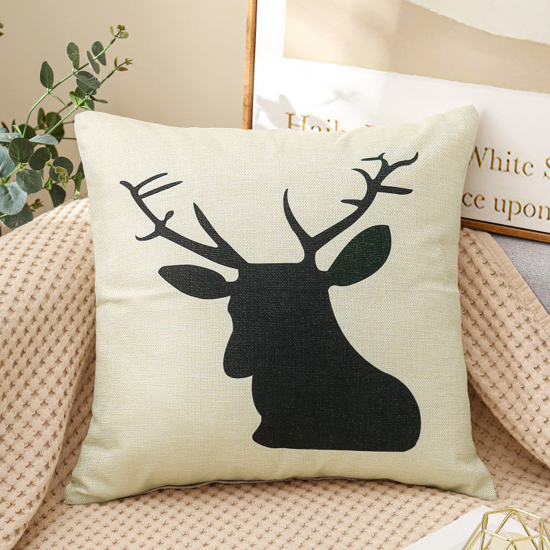 Fabric Decoration Supplies Car Gift Linen Printed Pillows Bedside Cushion Couch Pillow - Mubimart -  