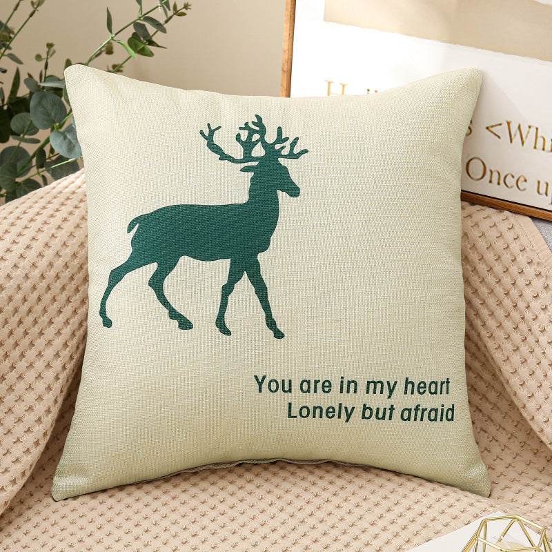 Fabric Decoration Supplies Car Gift Linen Printed Pillows Bedside Cushion Couch Pillow - Mubimart