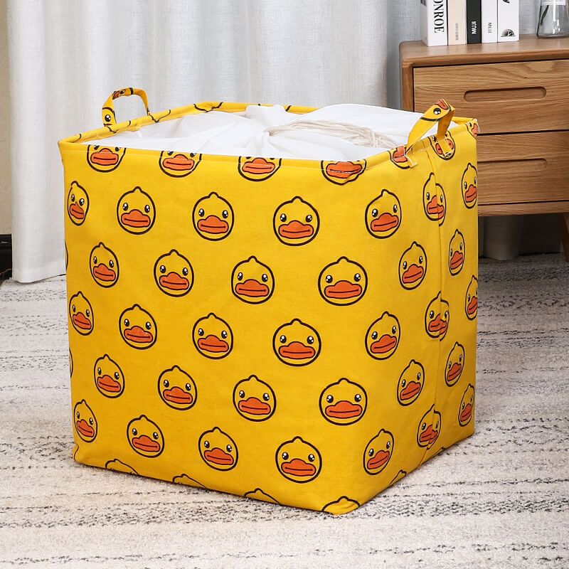 Fabric Household Clothes Storage Basket - Mubimart -  