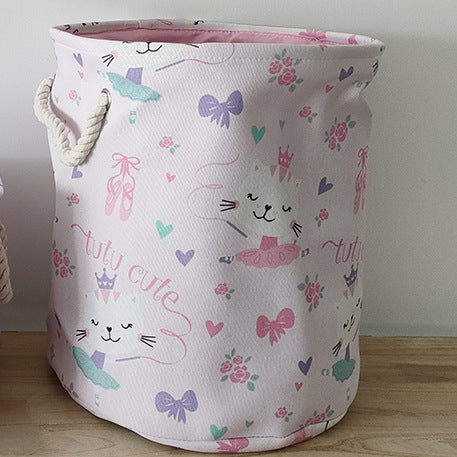 Fabric Storage Bucket Laundry Basket - Mubimart -  